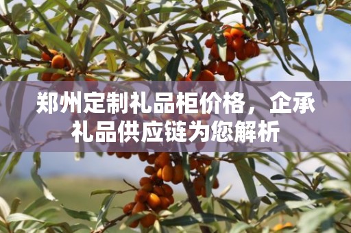 郑州定制礼品柜价格，企承礼品供应链为您解析